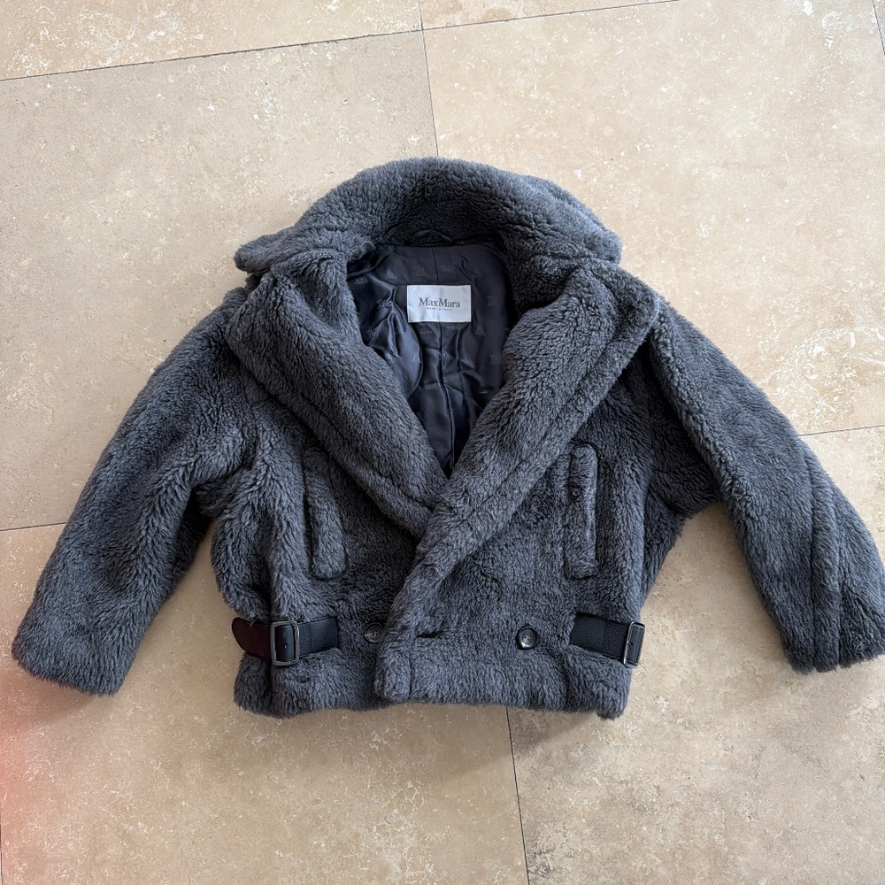 Max Mara teddy biker jacket